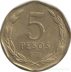Монета. Чили. 5 песо 1996 год.