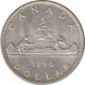 Монета. Канада. 1 доллар 1966 год. ав.