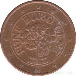Монета. Австрия. 5 центов 2003 год.