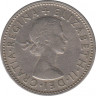  Монета. Великобритания. 1 шиллинг (12 пенсов) 1955 год. Английский. рев.