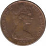 Монета. Новая Зеландия. 1 цент 1982 год. ав.