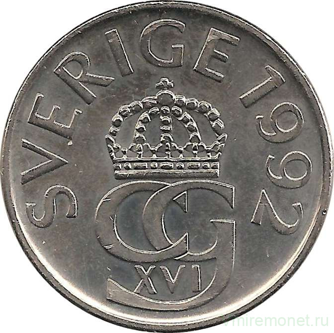 Монета. Швеция. 5 крон 1992 год.