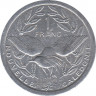 Монета. Новая Каледония. 1 франк 2005 год.  рев.
