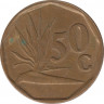 Монета. Южно-Африканская республика (ЮАР). 50 центов 1995 год. рев.