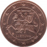 Монета. Литва. 2 цента 2017 год. ав.