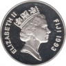 Монета. Фиджи. 10 долларов 1993 год. 40 лет коронации Елизаветы II. рев.
