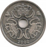 Монета. Дания. 5 крон 2002 год. ав.