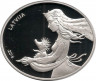 Аверс.Монета. Латвия. 5 евро 2016 год. Сказка "Ежова шубка"