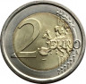 Реверс. Монета. Италия. 2 евро 2015 год. Флагу Европы 30 лет.