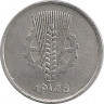 Аверс. Монета. ГДР. 1 пфенниг 1948 год (А).