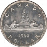 Монета. Канада. 1 доллар 1962 год. ав.