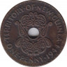 Монета. Новая Гвинея. 1 пенни 1944 год. ав.