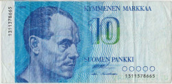 Банкнота. Финляндия. 10 марок 1986 год. Тип 113а (35-2).