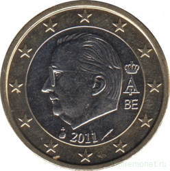 Монета. Бельгия. 1 евро 2011 год.