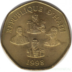 Монета. Гаити. 5 гурдов 1998 год.