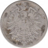 Монета. Германия. Германская империя. 1 марка 1876 год. Монетный двор - Мюнхен (D). рев.