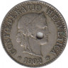  Монета. Швейцария. 5 раппенов 1902 год. ав.