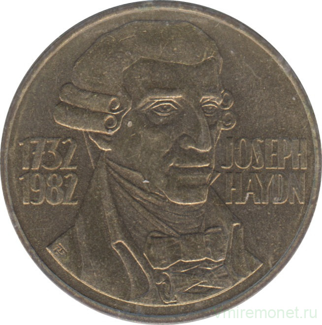 Монета. Австрия. 20 шиллингов 1993 год. 250 лет со дня рождения Йозефа Гайдна.