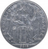 Монета. Новая Каледония. 5 франков 2015 год. ав.