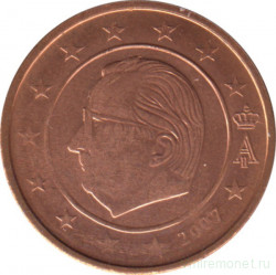 Монета. Бельгия. 2 цента 2007 год.