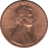 Монета. США. 1 цент 1986 год. Монетный двор D. ав.