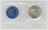 Монета. США. 1 доллар 1974 год. Монетный двор S. Серебро. В конверте, с жетоном. рев.