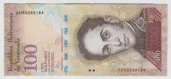 Банкнота. Венесуэла. 100 боливаров 2012 год.