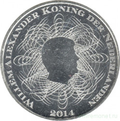 Монета. Нидерланды. 5 евро 2014 год. 200 лет банку Нидерландов. Серебро.