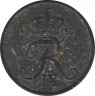  Монета. Дания. 5 эре 1955 год. ав.