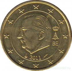 Монета. Бельгия. 10 центов 2011 год.
