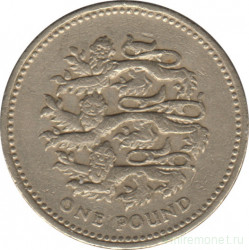 Монета. Великобритания. 1 фунт 2002 год.