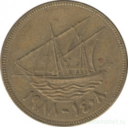 Монета. Кувейт. 10 филсов 1988 год.