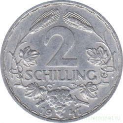 Монета. Австрия. 2 шиллинга 1947 год.