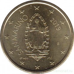 Монета. Сан-Марино. 50 центов 2019 год.