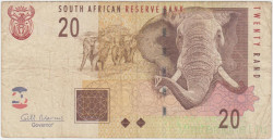 Банкнота. Южно-Африканская республика (ЮАР). 20 рандов 2009 год. Тип 129b.
