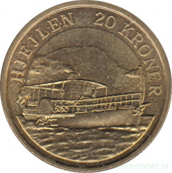 Монета. Дания. 20 крон 2011 год. Корабли - пароход Хейлен.