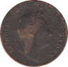 Монета. Баден (Германия). 1 крейцер 1851 год. ав.