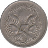 Монета. Австралия. 5 центов 1990 год. рев.