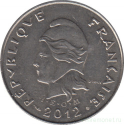 Монета. Новая Каледония. 10 франков 2012 год.