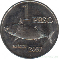 Монета. Остров Пасхи. 1 песо 2007.