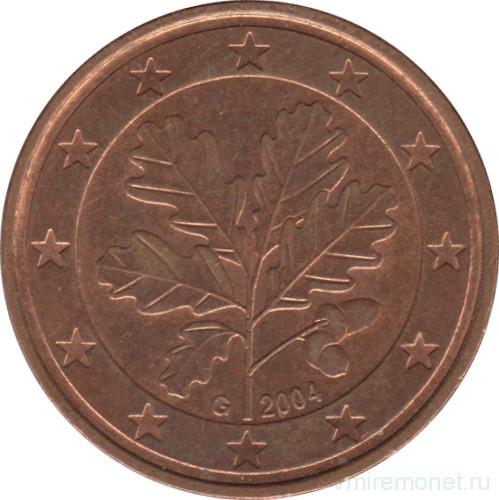 Монета. Германия. 5 центов 2004 год (G).