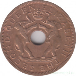 Монета. Родезия и Ньясаленд. 1 пенни 1958 год.