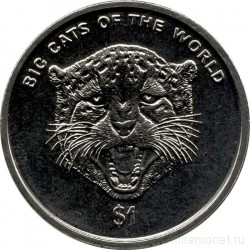 Монета. Сьерра-Леоне. 1 доллар 2001 год. Большие кошки. Гепард.