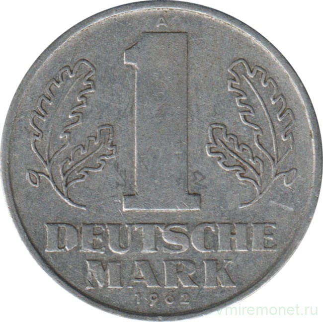 Монета. ГДР. 1 марка 1962 год.
