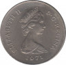 Монета. Гибралтар. 25 новых пенсов 1971 год. рев.
