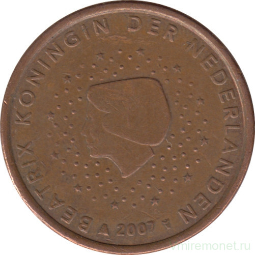 Монета. Нидерланды. 5 центов 2007 год.
