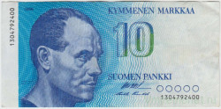 Банкнота. Финляндия. 10 марок 1986 год. Тип 113а (31).