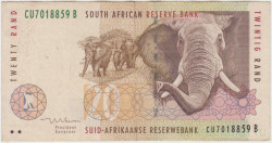Банкнота. Южно-Африканская республика (ЮАР). 20 рандов 1993 - 1999 года. Тип 124b.