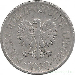 Монета. Польша. 50 грошей 1968 год.