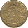 Монета. Италия. 10 центов 2010 год. ав.
